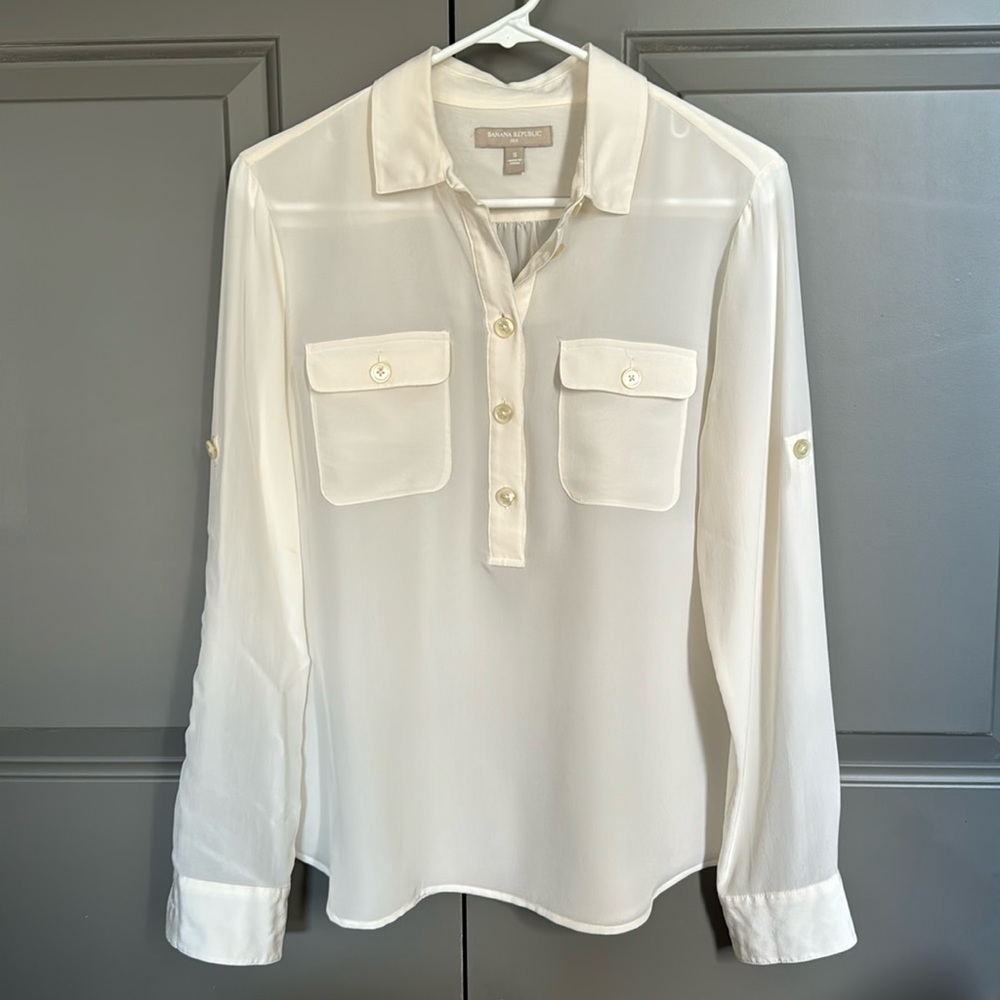 Banana Republic Semi Sheer Blouse